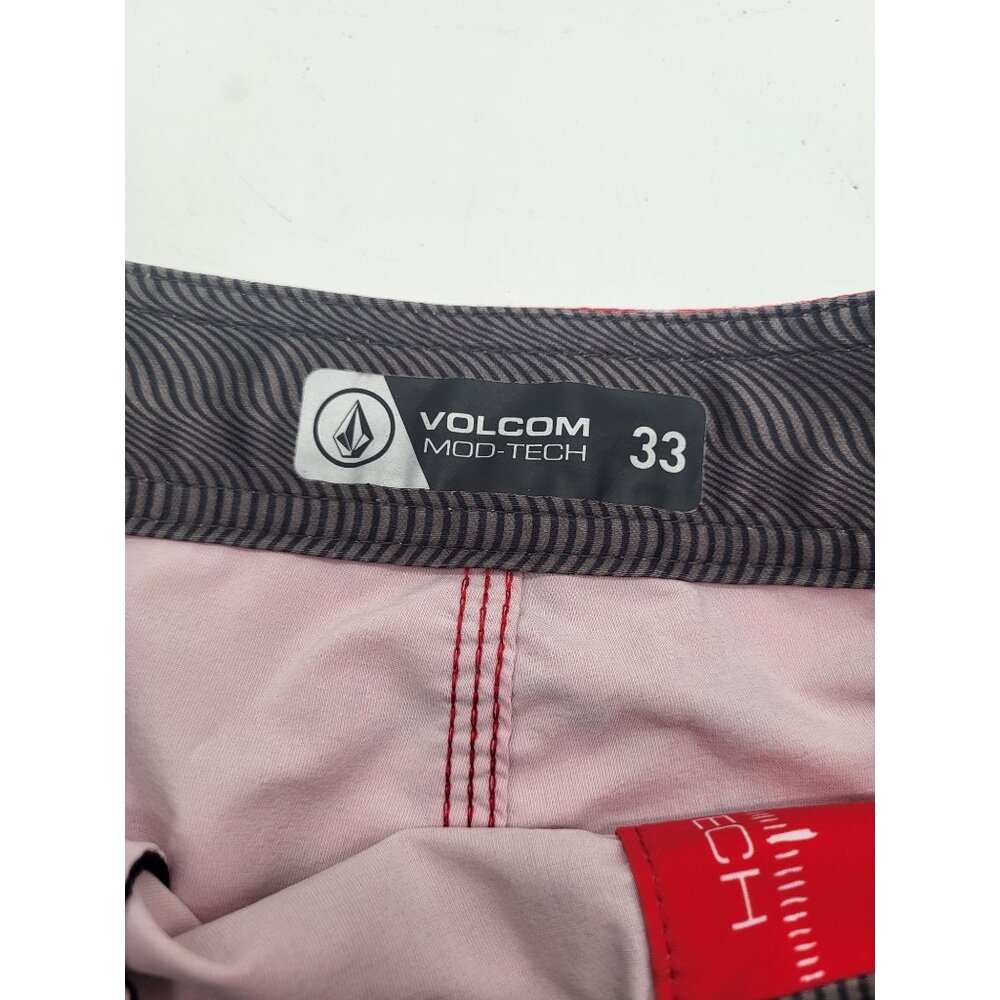 Volcom Mens SZ 33 Mod-Tech Quatro De Julio Red White Blue Tie Dye Swim Trunks - Picture 3 of 8